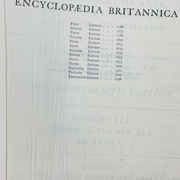 Encyclopedia Britannica 1926 Pacific - Zuyder Zee Leather Book 3 Only - Picture 6 of 12